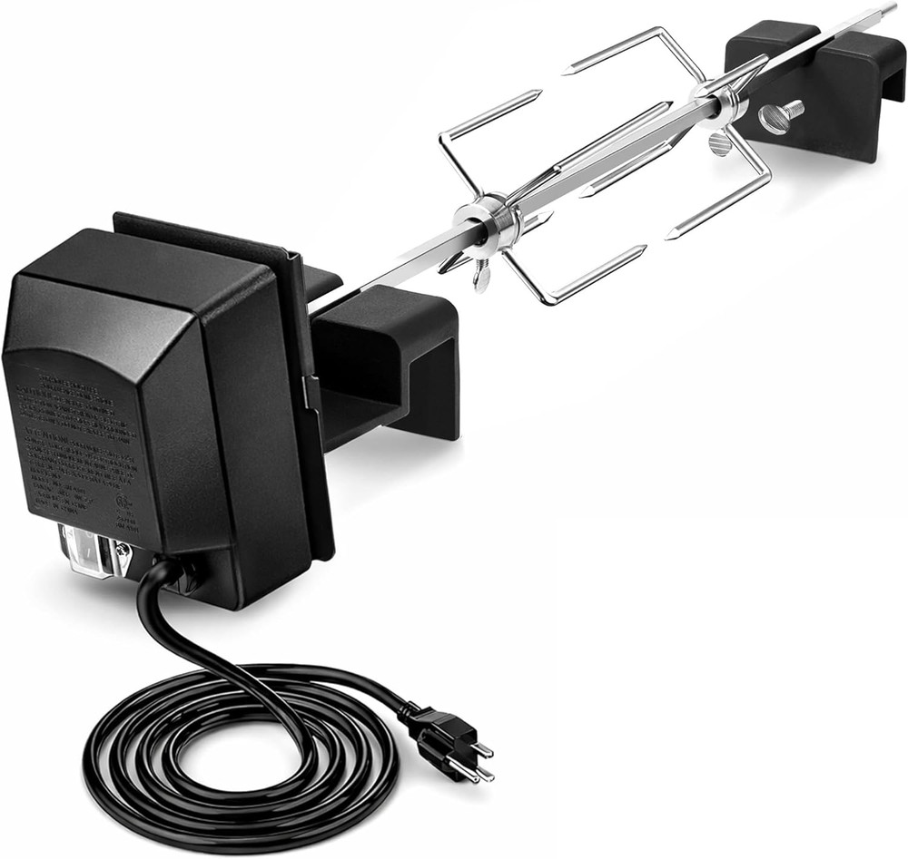 Rotisserie Accessory Attachment Compatible with Kamado Joe Classic Joe Grills, L