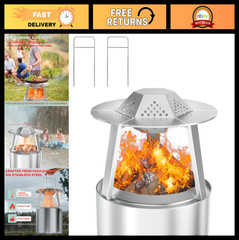 Heat Deflector for Solo Stove Ranger 15″ – Carry Handle, 3 Legs, Pellet Adapter,