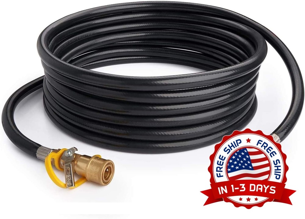 1/4″ Extension Manguera De Conexion Rapida Con Codo Adaptador Para Propano NUEVO