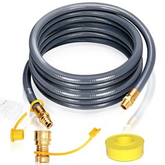 30FT 3/4″ Natural Gas Hose with Quick Connect NG/LP for Grill Heater & Generator