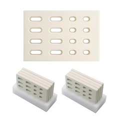 Ceramic Radiant Flame Tamer Replacement for BBQ Grills, Heat Plate Briquettes, 4