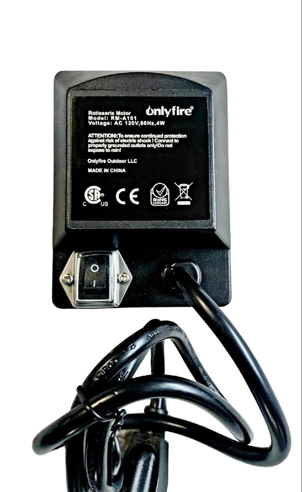 ONLYFIRE GRILL ELECTRIC REPLACEMENT ROTISSERIE MOTOR 120 VOLT 4 WATT UNIVERSAL
