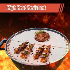 inch Half Moon Ceramic Heat Deflector Plates for Kamado Joe Classic I, II, III,B