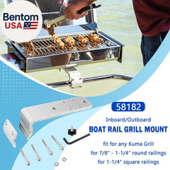 58182 Replacement for Any Kuma BBQ Grill Inboard/Outboard Marine Rail Mount Gril