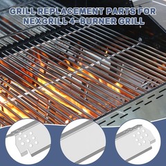 Durable Nexgrill 720-0925 4 Burner Replacement Parts Grates Burners Kit