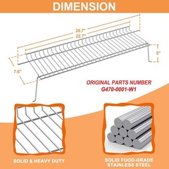 4-Burner Charbroil Warming Rack Replacement – Fits Models 463347519, 463342119