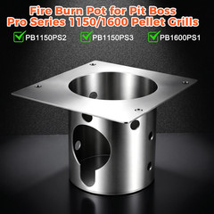 304 Stainless Steel Fire Burn Pot for Pit Boss Pro Series 1150/1600 Pellet Grill