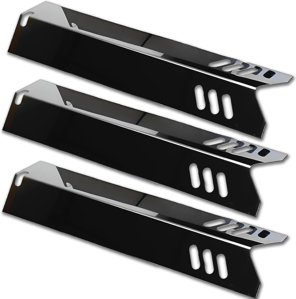 Set of 3 Porcelain Steel Replacement Heat Plates for Master Cook 3 Burner Grill