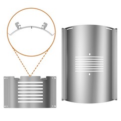 Flame Broiler Slide Cover and Bottom for Pit Boss Replacement Parts in Grey