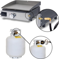 Regulador de propano de 6 pies y manguera con adaptador de codo para Blackstone