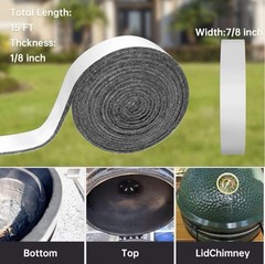 High Temp Grill Gasket Replacement Compatible Fit L/XL Big Green Egg Ceramic Lid