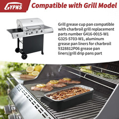 G416-0015-W1 Grill Grease Pan – for Charbroil Grill Grease Tray Replacement Part