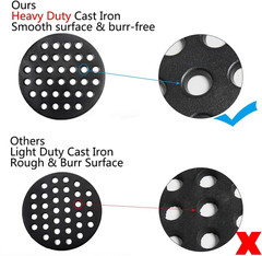 Dracarys round Cast Iron Fire Grate, BBQ High Heat Charcoal Plate for Large Big