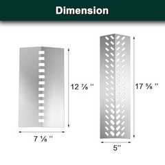 Flame Tamer Grill Replacement Parts for 4 Burner BBQ – Heat Shield & Heat Plate
