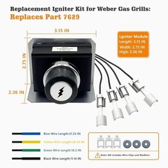 Replacement Igniter Kit for Weber Genesis E310 E320 E330 EP310 EP320 EP330 S310
