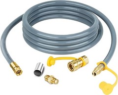 1/2″ ID Natural Gas Conversion Hose Kit 12FT with Quick Connect/Disconnect Fi…