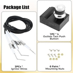 Grill Igniter Kit Replacement for Oklahoma Joe’s Longhorn Combo 15202029