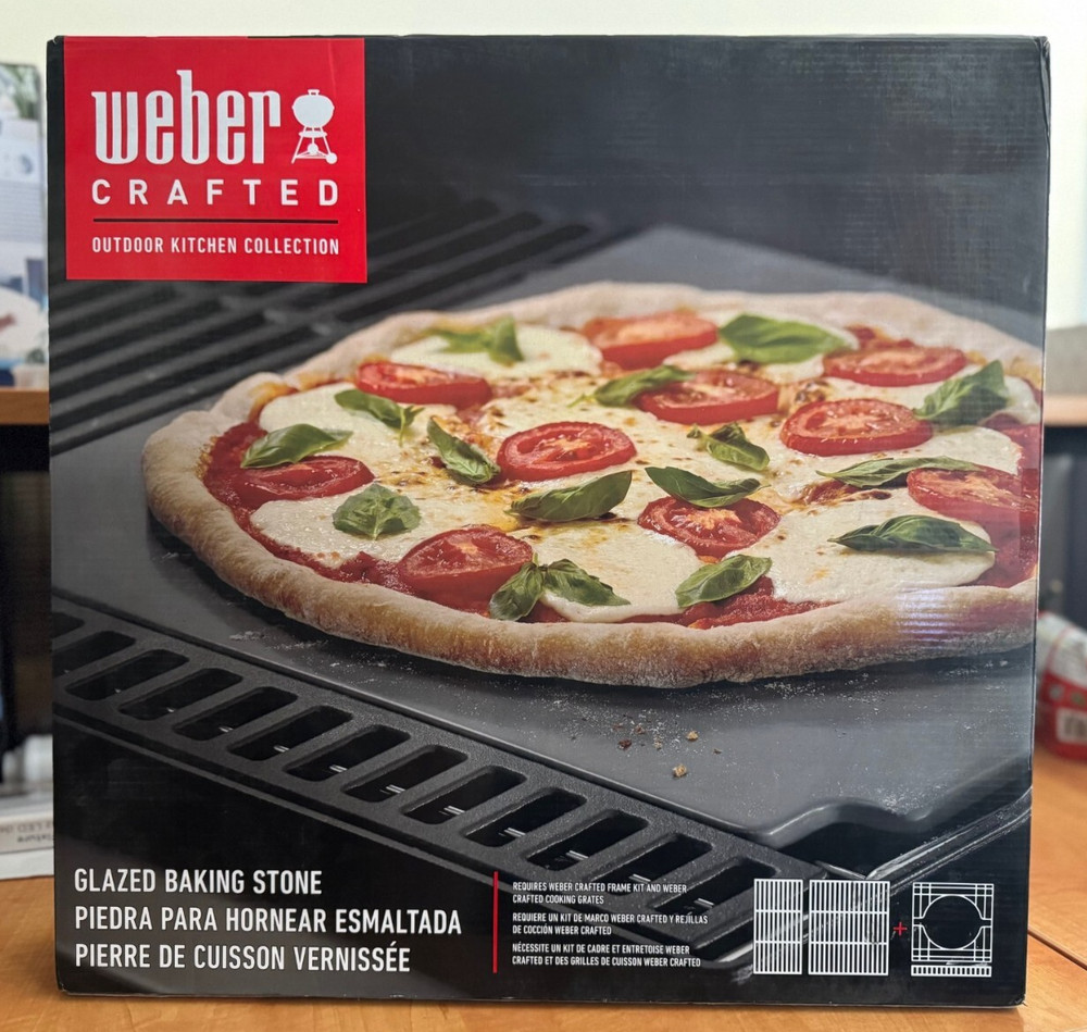 Weber 7671 Crafted Glazed Baking Stone – Pizza