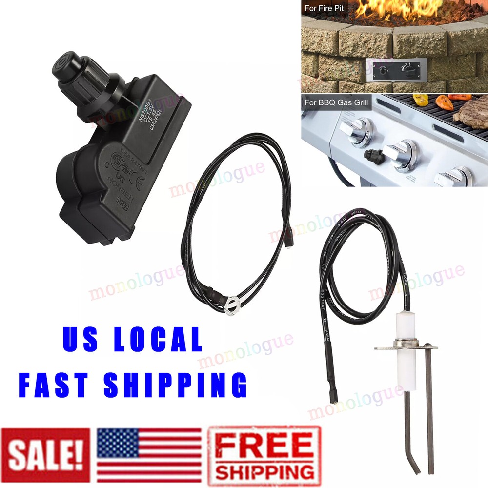 Spark Generator,Fire Grill Pit Igniter,Push Button Ignition Kit for Gas Burner