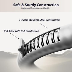 15 FT 1/2 Inch ID Natural Gas Grill Hose with 1/2 Inch Female Flare x Male Qu…