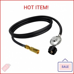 MCAMPAS QCC1 Universal Grill Regulator Hose with Coleman Threaded Regulator for