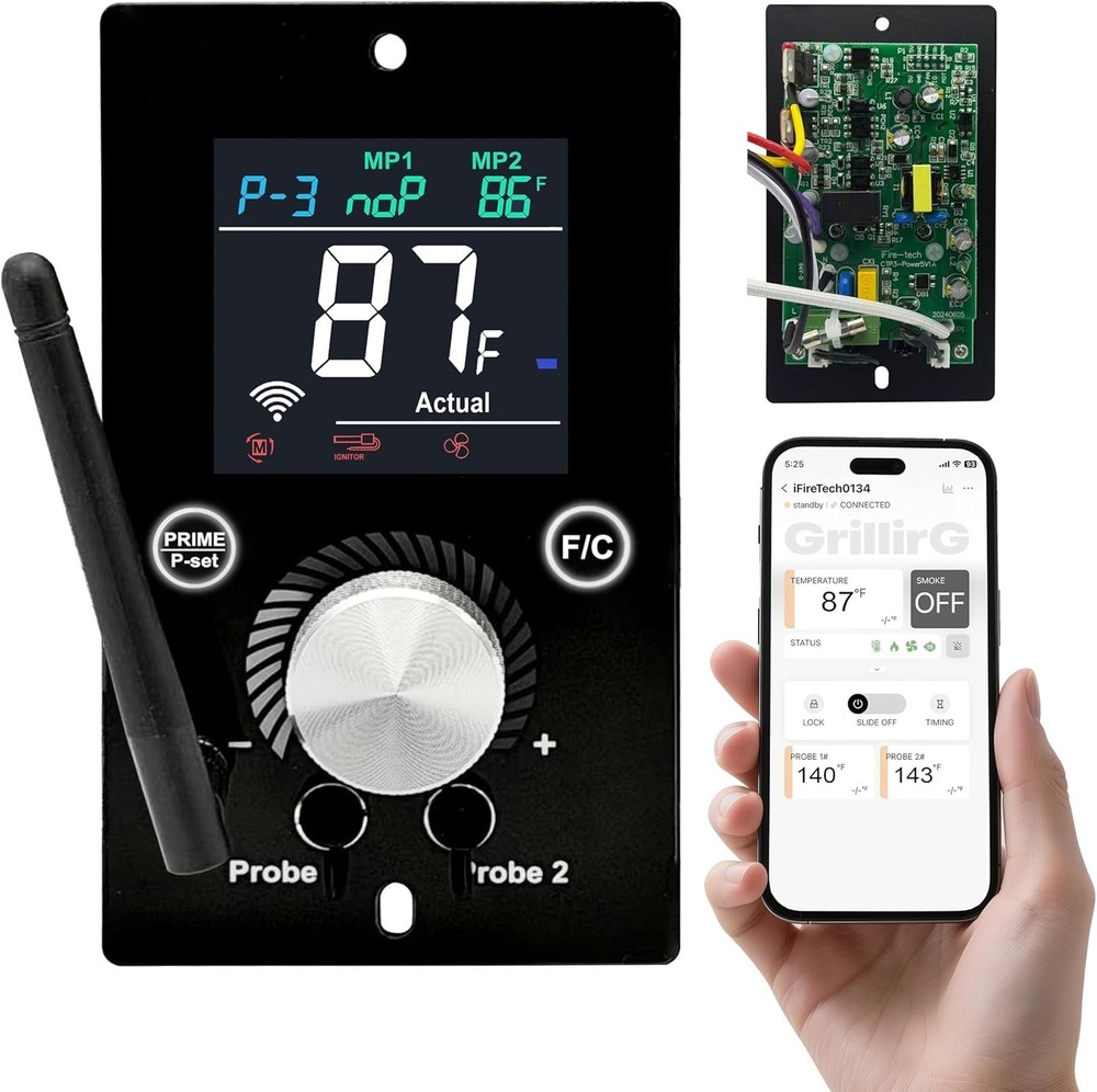 WiFi PID Grill Controller Board Replacement for Pit Boss Traeger Z Grills Smart