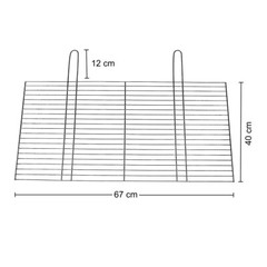 Barbecue Grid 26 3/8×15 11/16in Grill for Rust Fire Place Universal BitWa