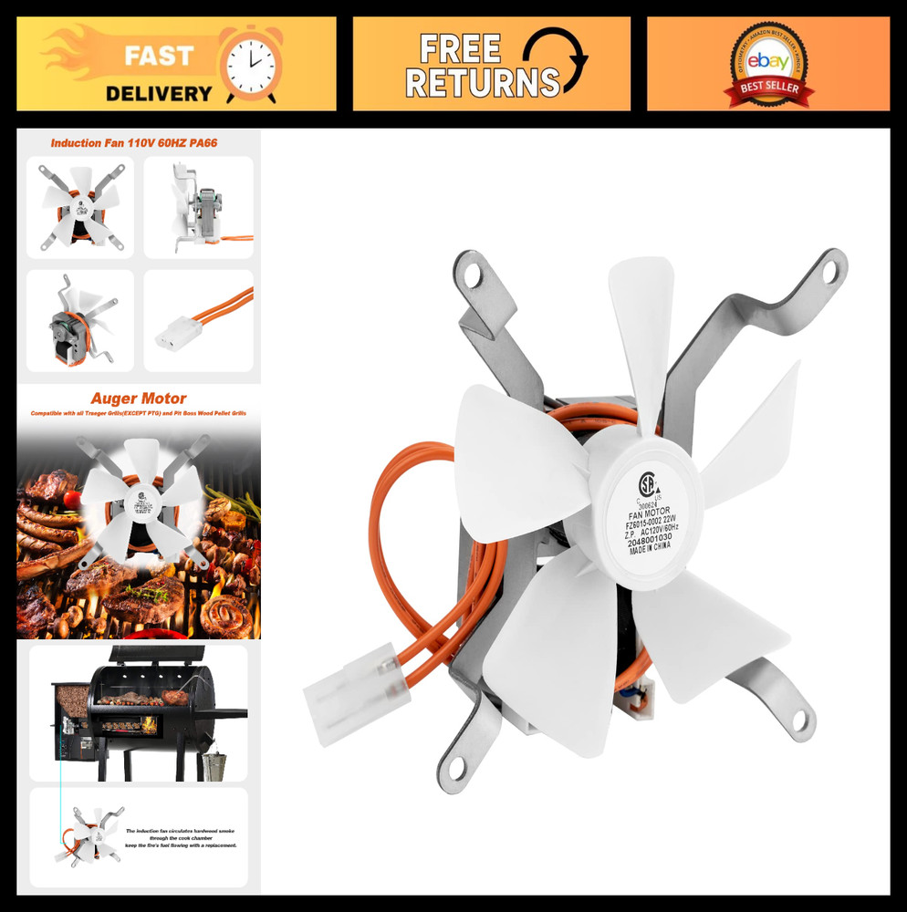 Replacement Induction Fan Kit for Pit Boss Traeger Camp Chef Wood Pellet Grills