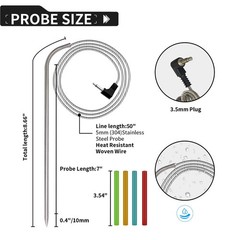2-Pack Replacement Meat Probe for Masterbuilt Gravity 2 Pack