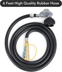 6 Feet Propane Regulator Hose – 1/4″ Female Quick Connect x Acme Nut for Olym…
