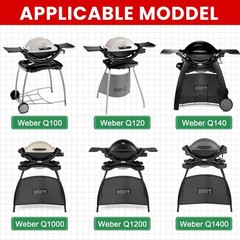 17″ x 12.7″ Cast Iron Grill Grates for Weber Q100 Q1200 Gas Grills – 2PCS Replac
