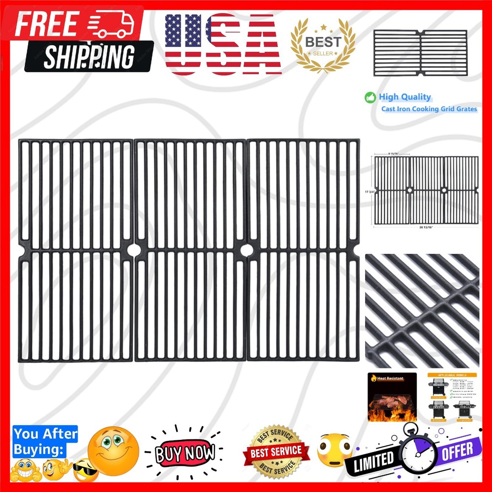 Grill Grates Replacement for Brinkmann 810-2410-S,810-2511-F,810-9415-W,810-7…