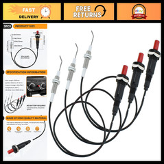 3 Set Propane Piezo Igniter with 20″ Wire & Ceramic Electrode for Grill, Oven, F