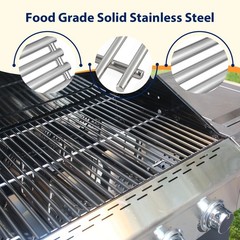 Stainless Cooking Grate,Heat Shield and Burner Kit 4-Burner kit SS, 720-0830