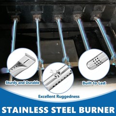Grill Parts Kit for Charbroil 5-6 Burner, Heavy Duty Cast Iron Grates, Stainl…