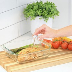 Escali AH1 Stainless Steel Oven Safe Meat Thermometer, Extra Analog Silver