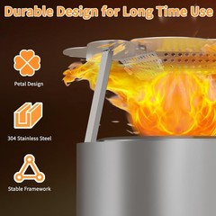 Heat Deflector for Solo Stove Bonfire, 19.5″ Solo Stove Bonfire Accessories, 304
