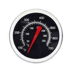 BBQ Grill Thermometer Temperature Gauge Heat Indicator 2″Dia, Silver