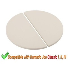 BBQ Future Ceramic Heat Deflector Plates for Kamado Joe Classic I, II, IIIᦁ