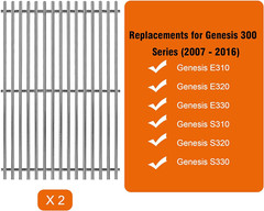 19.5″ Grill Grates Replacement For Weber Genesis 300 E310 E320 E330 S310 S320