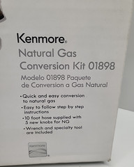 Kenmore Grill Natural Gas Conversion Kit 01898 w/ 10′ Hose 5 Burner Knobs +Tools