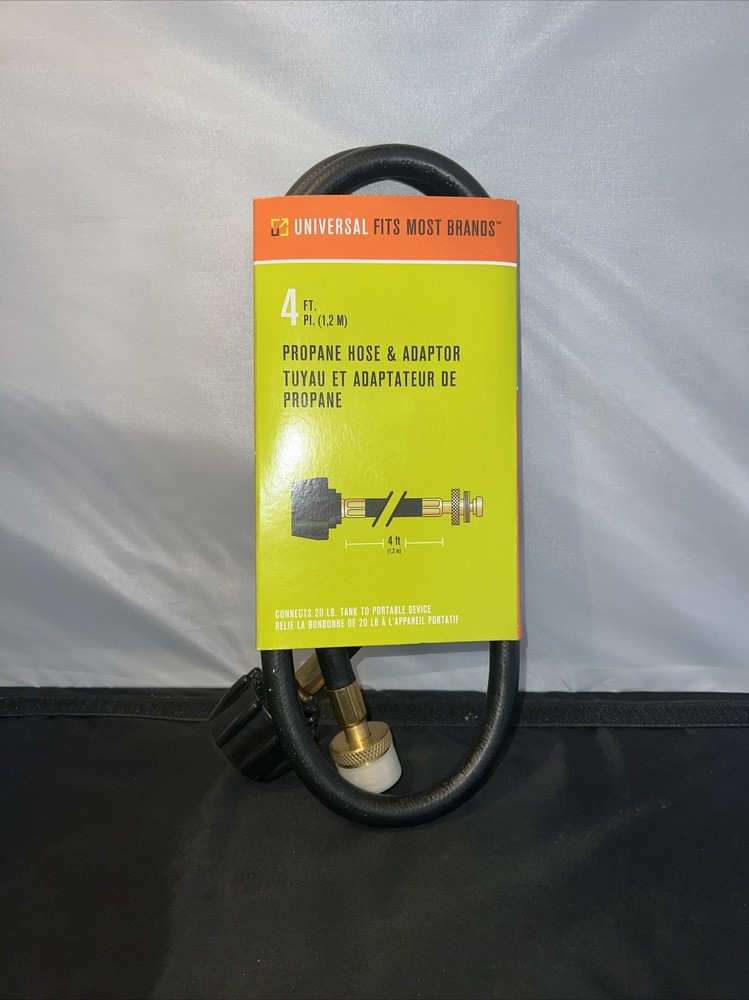 CHAR-BROIL Propane Hose & Adapter (4 FT BLACK HOSE) Universal