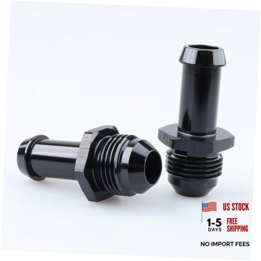 -8 AN Male Flare to 1/2″ Push on Hose Barb Adapter Fitting 8AN to 1/2 Black