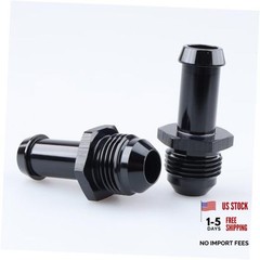 -8 AN Male Flare to 1/2″ Push on Hose Barb Adapter Fitting 8AN to 1/2 Black