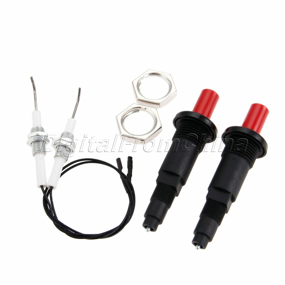 2Pcs Push Button Spark Ignition Set Generator Piezo Gas Pilot Ignitor Thread M10