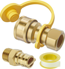1/2 Inch Natural Gas Quick Connect Fitting for Natural Gas Hose Propane Fittings