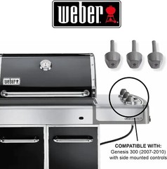Genuine Weber Genesis Gas Grill E-310 S-310 Knobs (3 pack)