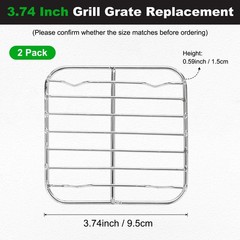 2 Pack Grill Grate Replacement, Steel Grill Grates for BBQ Parts [3.74 Inch]
