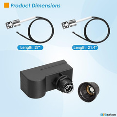 DHLG-12 Grill Igniters for Charbroil Ignitor Replacement, 2 Outlets AAA Battery