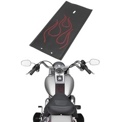 PU Leather Gas Tank Panel Bib for Harley Softail FLSTF 2000-2017 Dyna Black Red